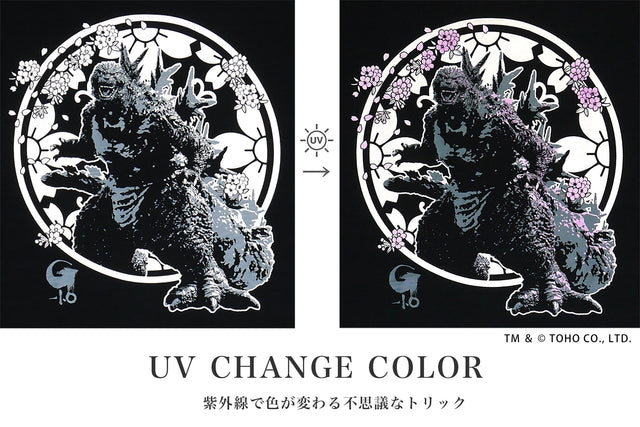【本產品不提供海外銷售服務】Godzilla HiKESHi SPiRiT Sakura UV L/S TEE