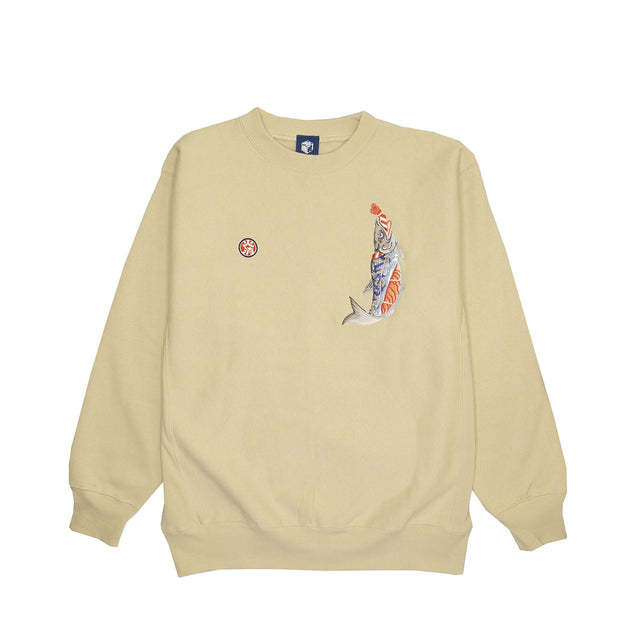 DARUMA-shôten Salmon EMBROIDERY SWEATSHIRT
