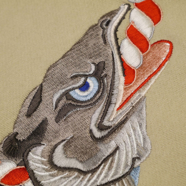 DARUMA-shôten Salmon EMBROIDERY SWEATSHIRT