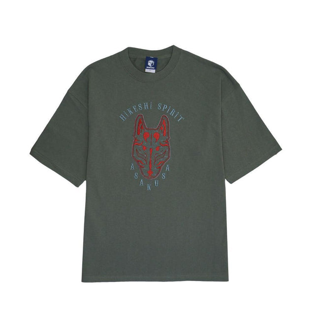 狐面 EMBROIDERY TEE - HiKESHi SPiRiT(火消魂)