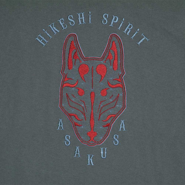 狐面 EMBROIDERY TEE - HiKESHi SPiRiT(火消魂)