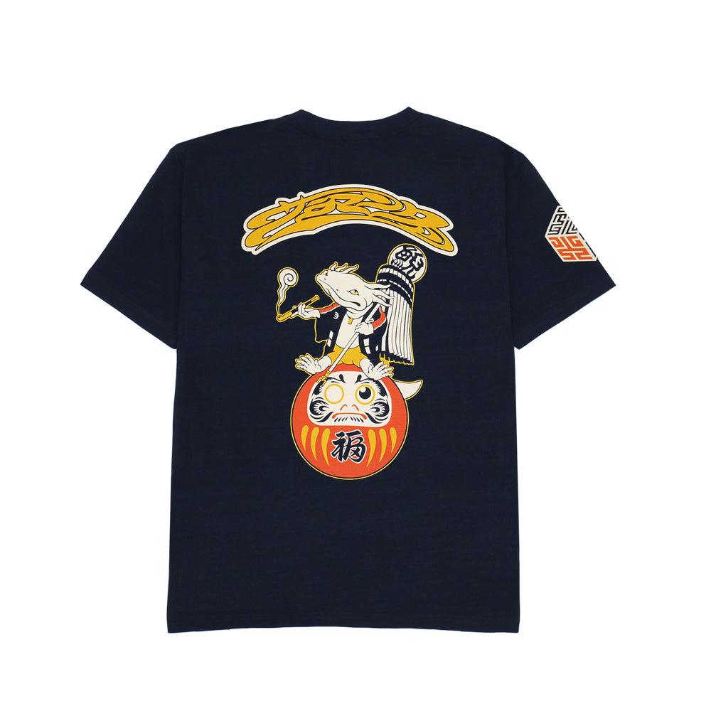 鯢百態 達磨乃図 抜染Slab TEE