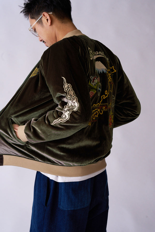 サラマンダーJAPAN MAP スカジャン