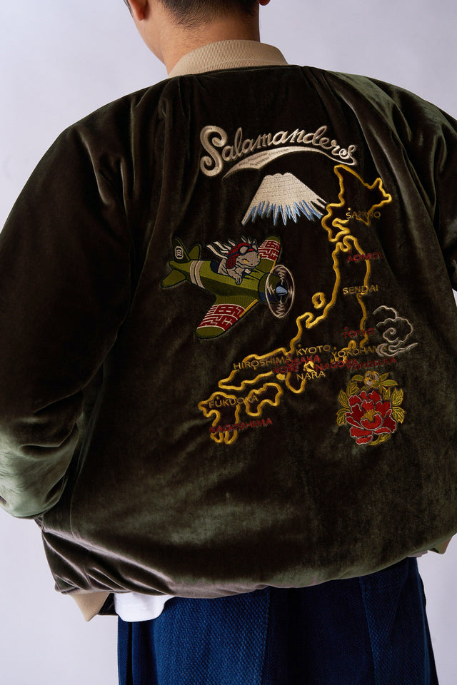 サラマンダーJAPAN MAP スカジャン