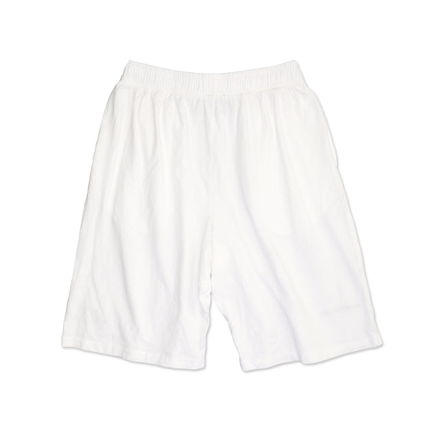 White Cat Pattern Pigment Dyed Shorts