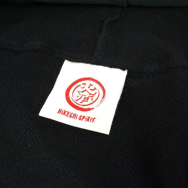 陰陽狐半纏フーディー(黒)日本製 - HiKESHi SPiRiT(火消魂)