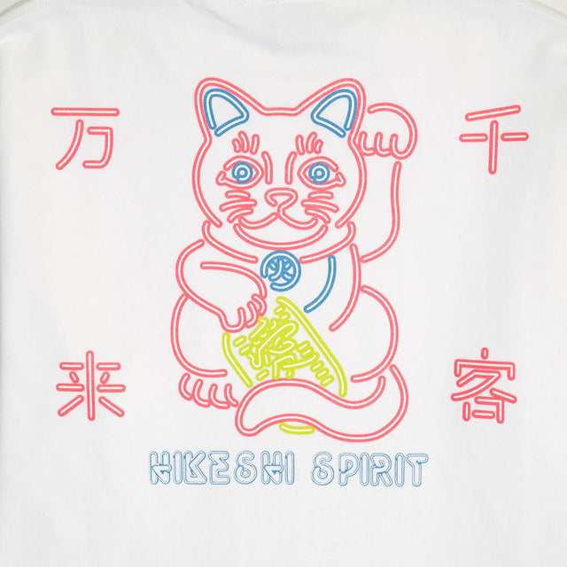 NEON WHITE CAT HEAVY LS TEE