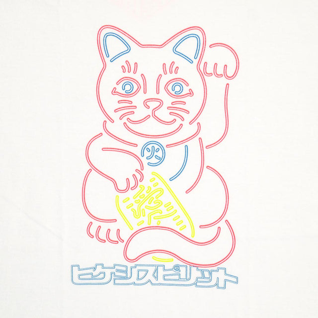 NEON White Cat L/S TEE