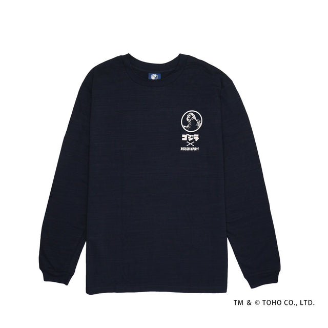 ゴジラ火消魂抜染 L/S TEE