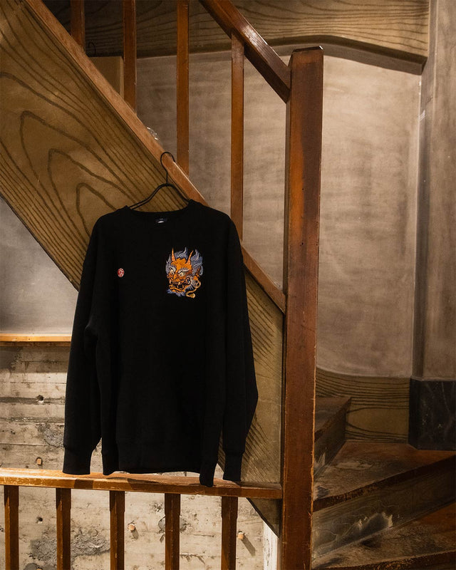 DARUMA-shôten  Oni(demons) EMBROIDERY SWEATSHIRT