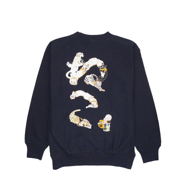 DARUMA-shôten Cats EMBROIDERY SWEATSHIRT