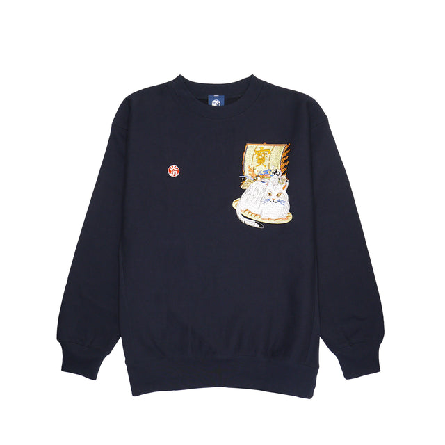 DARUMA-shôten Cats EMBROIDERY SWEATSHIRT