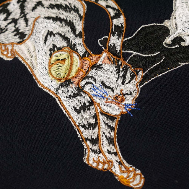 だるま商店 猫 EMBROIDERY SWEAT