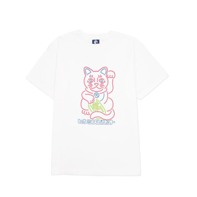 NEON WHITE CAT TEE Type3