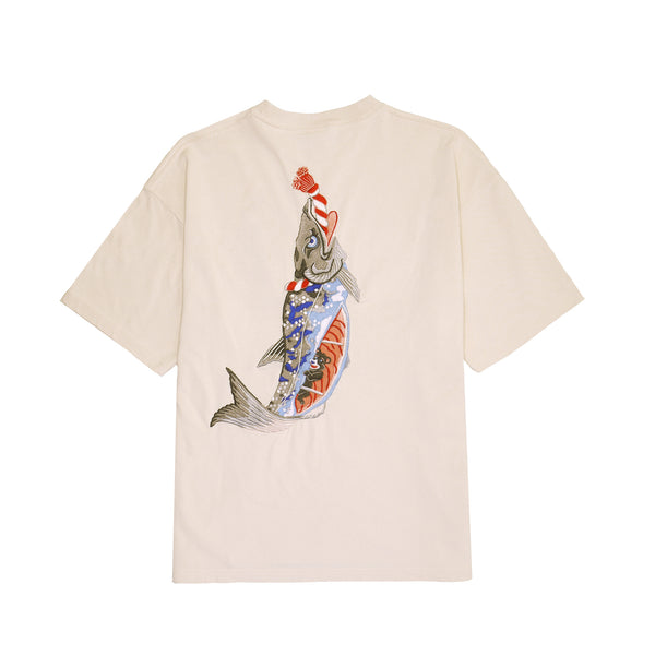 だるま商店 鮭 EMBROIDERY TEE