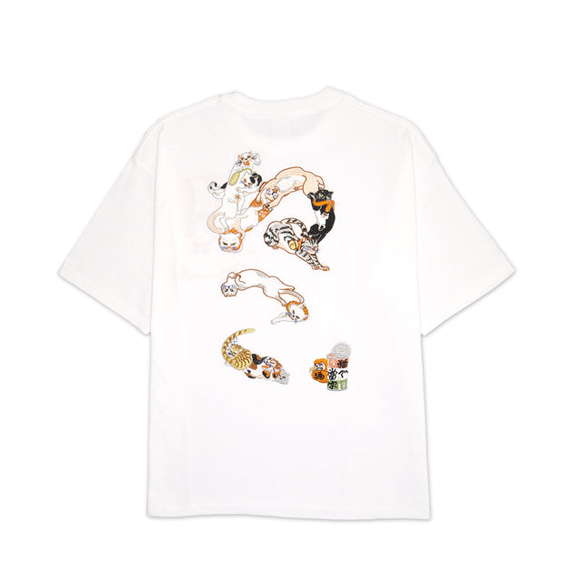 DARUMA-shôten Cats EMBROIDERY TEE