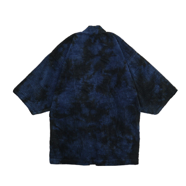 Basket-dyed deep black corduroy半纏
