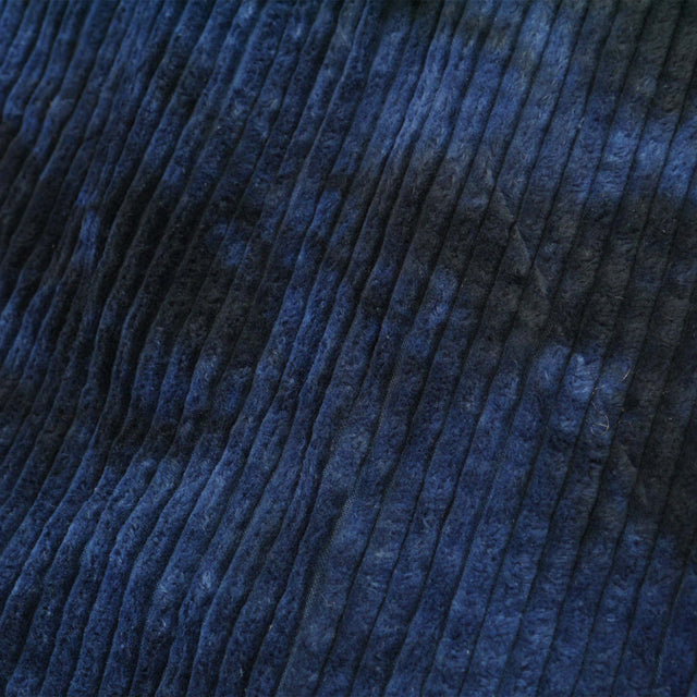 Basket-dyed deep black corduroy半纏