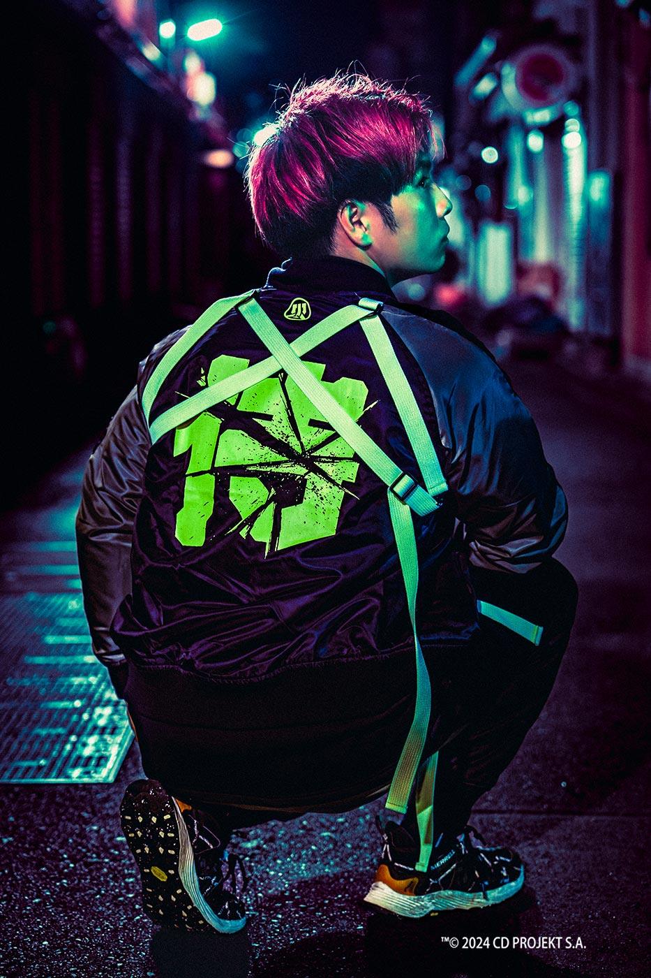 Fashion cyberpunk 2077 reversible bomber jacket