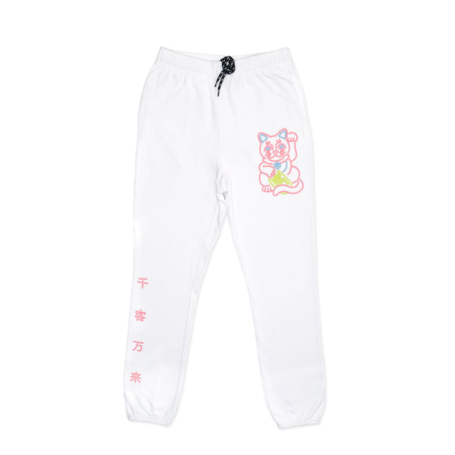 NEON White Cat PANTS