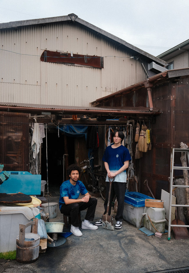 INDIGO DYED TEE (Gradation dyeing)