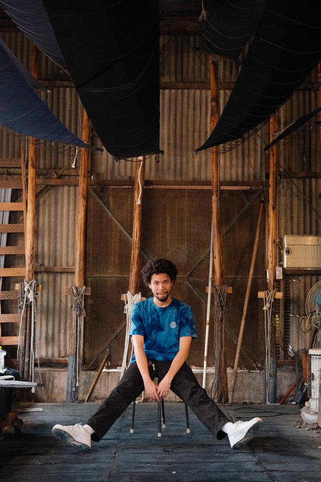 INDIGO DYED TEE (Unevenly dyeing)