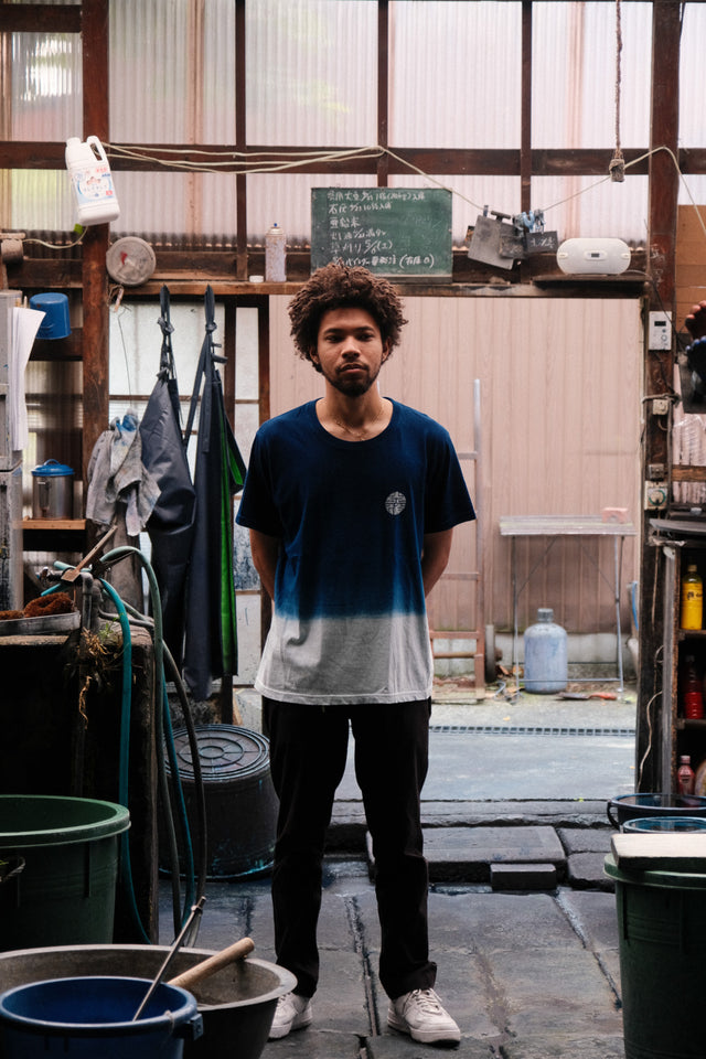 INDIGO DYED TEE (Gradation dyeing)