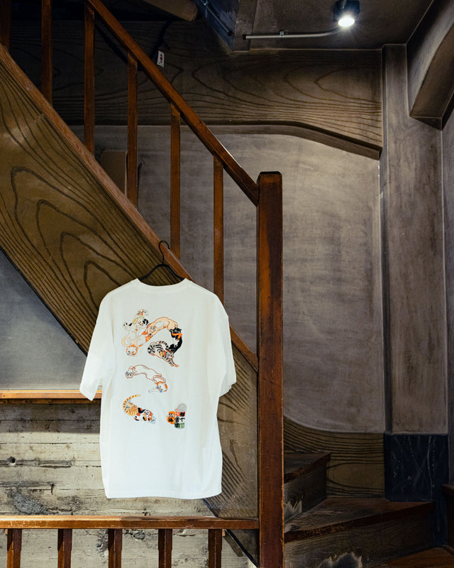 だるま商店 猫 EMBROIDERY TEE