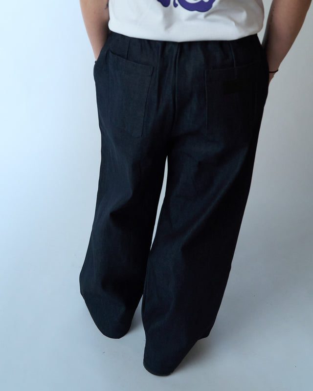 DENIM WIDE PANTS