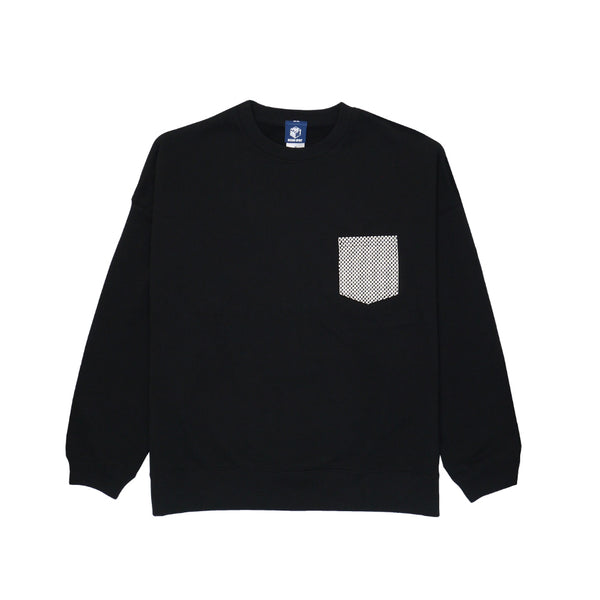 Sashiko Stitch Pocket Sweatshirt 