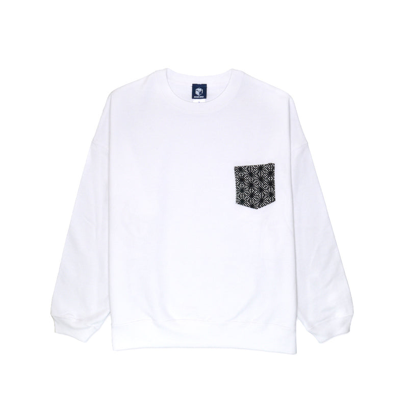 Sashiko Stitch Pocket Sweatshirt 