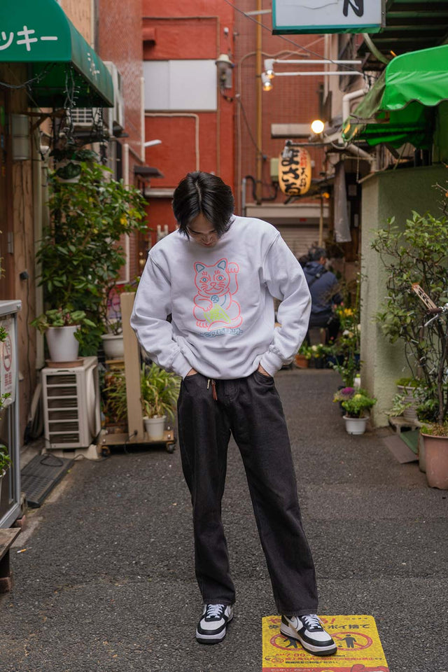 ［OUTLET］NEON 白猫 SWEAT SHIRT