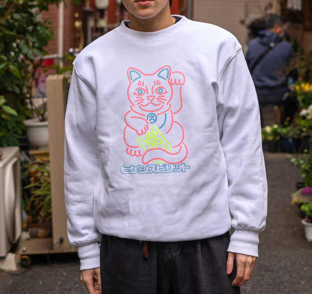 ［OUTLET］NEON 白猫 SWEAT SHIRT