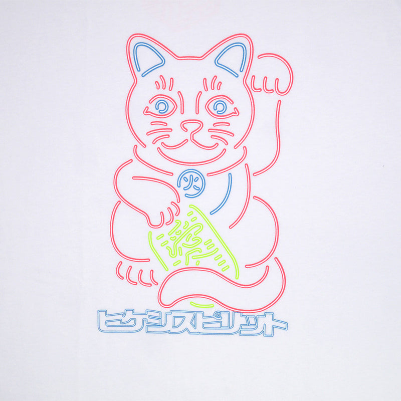 NEON+HiKESHi White Cat TEE