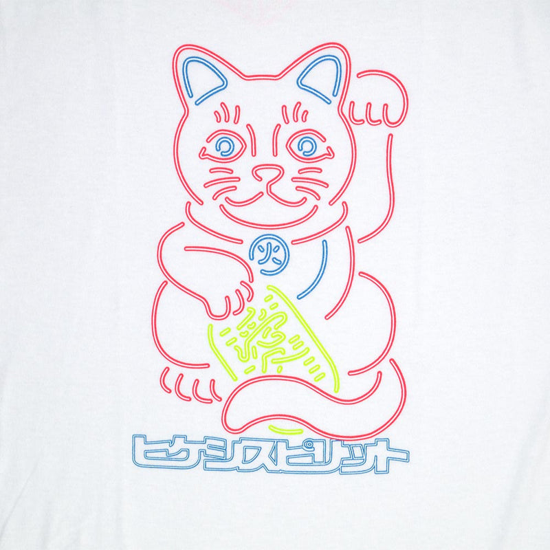 NEON HIKESHI White Cat TEE Type3