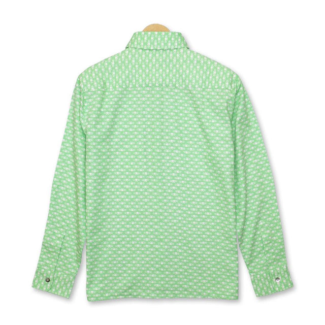 Edo Komon Long Sleeve Button Shirt Crab Pattern