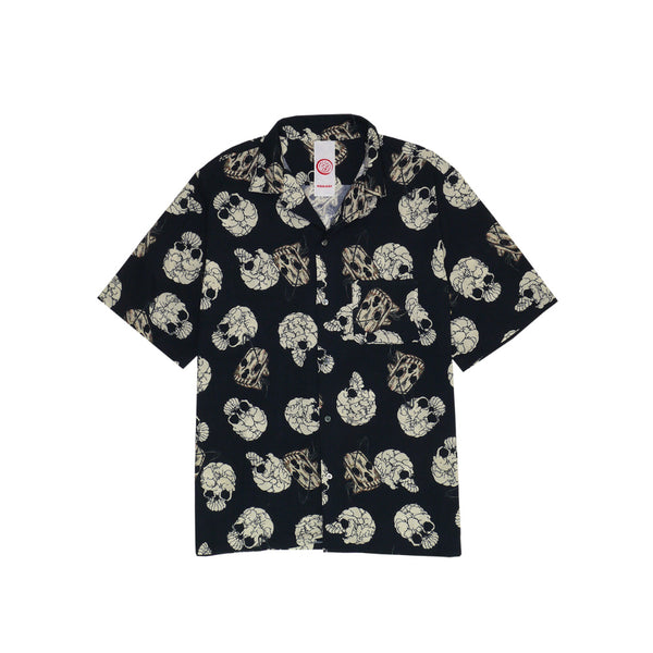 Skulls Made-of-Cats Open-Collar Shirt