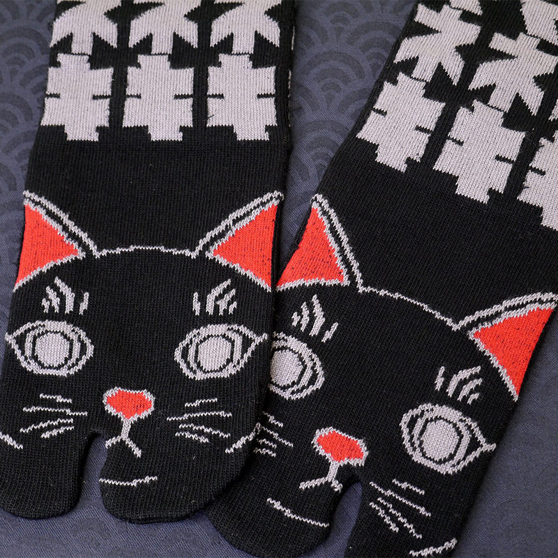 KOKOROIKI KATAKANA Socks（Black Cat）